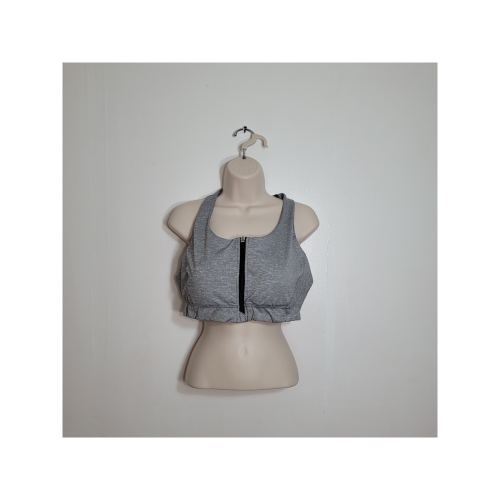 Tek Gear Gray Womens Athletic Sports Bra Size XL